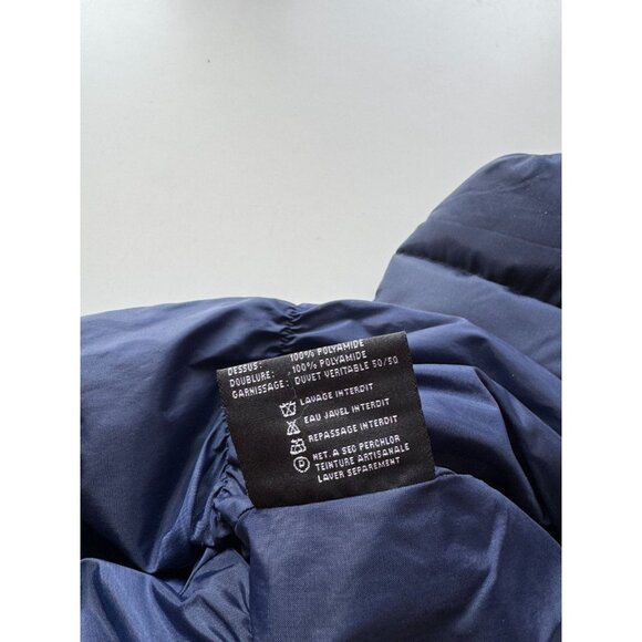 Baby JACADI Navy Funny Bear Embroidered Nylon Down Filled Snowsuit, Size 18M - Picture 11 of 12